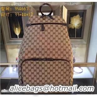 Good Looking Gucci GG Supreme Canvas Backpack 354667 Coffee