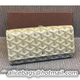 2016 Low Price Goyard Long Purse 020112 Grey