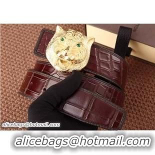 Low Cost Gucci Width 38mm Feline Buckle Belt G50604