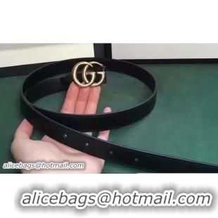 Shop Duplicate Gucci Width 20mm Golden Double G Buckle Leather Belt 409417 Black