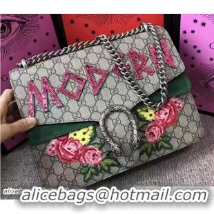 Perfect Gucci Dionysus Embroidered "Modern" Sequins Floral Shoulder Medium Bag 403348/400235 2017