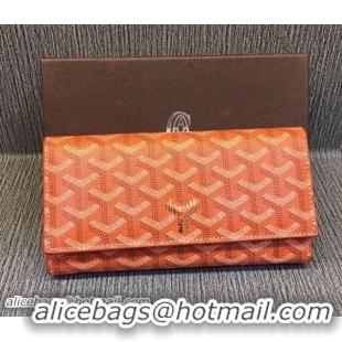 Buy Classic New Goyard Long Purse 020112 Orange