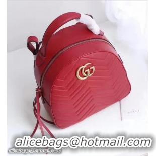 Purchase Gucci GG Marmont Quilted Leather Backpack 476671 Red