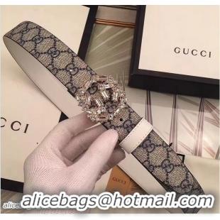 Good Quality Gucci Width 3.5CM Crystal Double G Buckle Belt G7204 2017