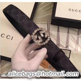 Cheap Gucci Width 3.5CM Crystal Double G Buckle Belt G7206 2017