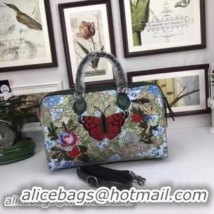 Good Quality Gucci Limited Edition GG Supreme Top Handle Bag 409527 Butterfly