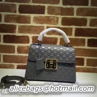 Trendy Design Gucci Padlock Gucci Signature Top Handle Bag 453188 Grey