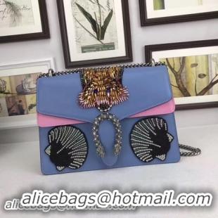 Good Quality Gucci Dionysus Lichee Original Leather Shoulder Bag 403348 Blue