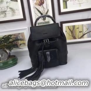 Classic GUCCI Calfskin Leather Backpack 387149 Black