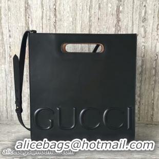 Top Design Gucci Ghost Calfskin Leather Shopper Bag 414476 Black