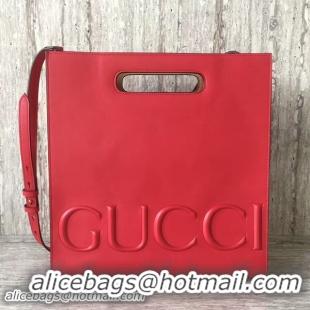 Shop Cheap Gucci Ghost Calfskin Leather Shopper Bag 414476 Red