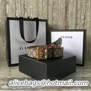 Well Crafted Gucci 4.0cm Original Suede Leather Belt 17418D