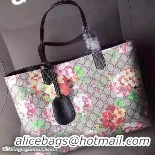 Purchase Gucci GG Blooms Reversible Leather Tote Medium Bag 368568 Black