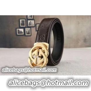 Good Product Gucci 34mm Leather Belt GG0804 Brown