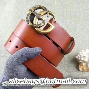 Sophisticated Gucci 34mm Leather Belt GG2369 Orange