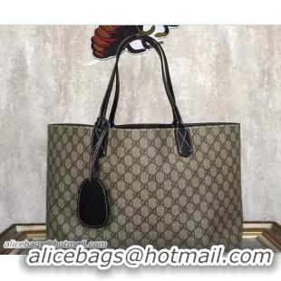 Grade Gucci Reversible GG Leather Tote Medium Bag 368568 Black