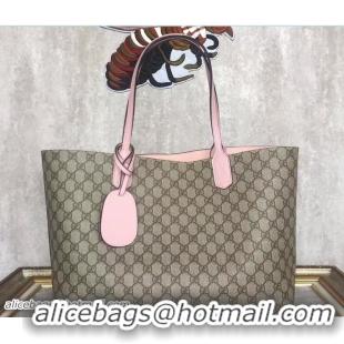 Classic Hot Gucci Reversible GG Leather Tote Medium Bag 368568 Pink