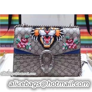 Discount Fashion Gucci Embroidered Dionysus Leather Shoulder Medium Bag 403348/400235 2017