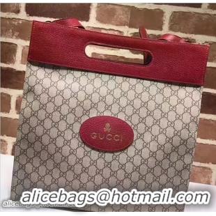 Good Looking Gucci Soft GG Supreme With Red Leather Trim Tote 463491 2017