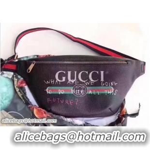 Classic Gucci Coco Capitán Vintage Logo Belt Bag 493869 Black 2017