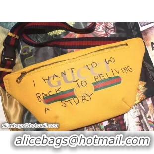 Trendy Design Gucci Coco Capitán Vintage Logo Belt Bag 493869 Yellow 2017