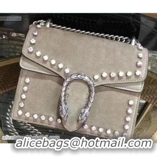 Unique Style Gucci Mini Dionysus Crystal Suede Shoulder Bag 421970 Apricot 2017