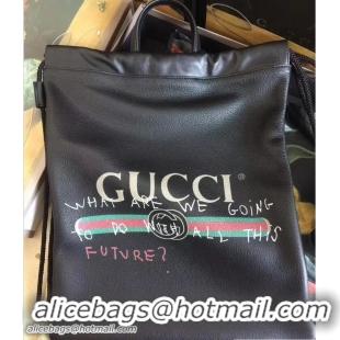 Duplicate Gucci Coco Capitán Vintage Logo Backpack Bag 494053 Black 2017