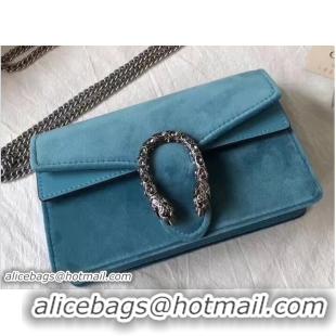 Best Price Gucci Dionysus Chain Super Mini Bag 476432 Velvet Peacock Blue 2017