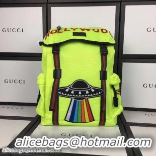 Top Quality Discount Gucci Yellow Mesh Backpack 387180 Green