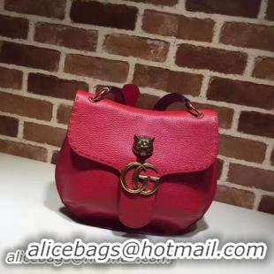 Feminine Gucci GG Marmont Leather Shoulder Bag 409154 Red