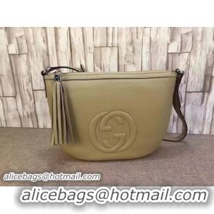 Good Quality Gucci Soho Leather Messenger Bag 308361 Apricot