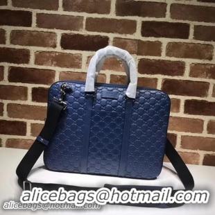 Sumptuous Gucci Signature leather duffle 451169 Blue