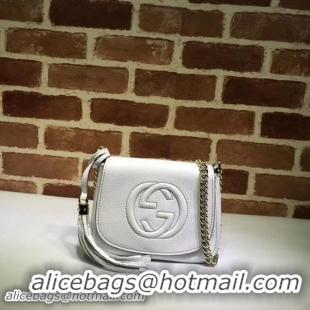 Original Cheap Gucci Soho Chain Shoulder Bag Calfskin Leather 323190 White