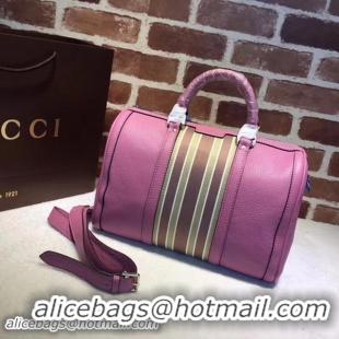 Top Design Gucci Leather Medium Boston Bag 247205 Rose