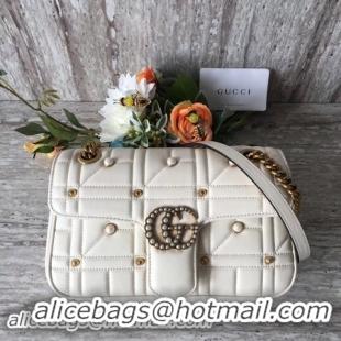 Shop Cheap Gucci GG Marmont Matelasse Shoulder Bag 443497 OffWhite