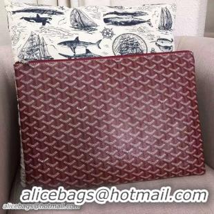 Spot Bulk New Goyard Ipad Bag GM 020113 Burgundy