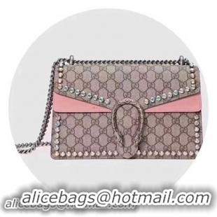 Good Quality Gucci Dionysus Small GG Shoulder Bag 400249 Pink