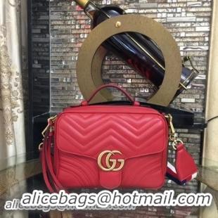 Classic Gucci GG Marmont Small Shoulder Bag 498100 Red