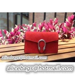 Grade Gucci Dionysus Suede Super mini Bbag with Crystals 476432 Red