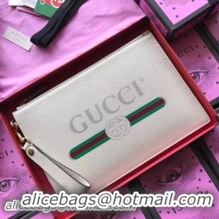 Discount Fashion Gucci GG Marmont Calfskin Leather Clutch 466489 OffWhite