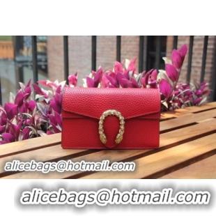 Classic Hot Gucci Dionysus Leather Super mini Bag 476432 Red