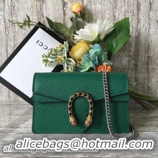 Low Cost Gucci Dionysus Leather Super mini Bag 476432 Green