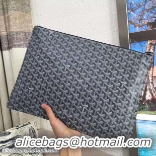 Free Shipping Discount Goyard Ipad Bag GM 020113 Dark Grey