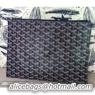 Hot Sale 2017 Goyard Ipad Bag GM 020113 Navy Blue