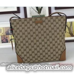 Crafted Gucci Large Original GG Canvas Messenger Bag 308930 Brown