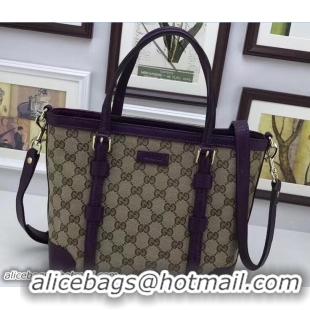 Good Looking Gucci Original GG Canvas Tote Small Bag 387603 Purple