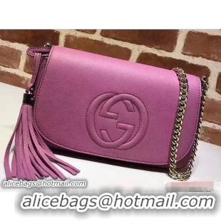 Classic Hot Gucci Soho Leather Shoulde Bag 336752 Pink