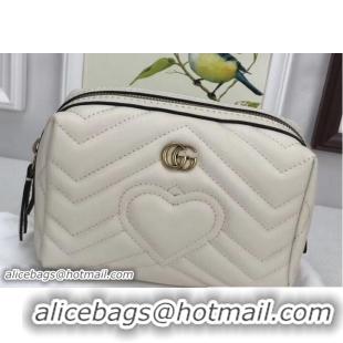 1:1 aaaaa Gucci GG Marmont Cosmetic Case Bag 476165 White 2018