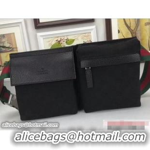 Grade Gucci GG Canvas Bum-Bag Waist Belt Bag 28566 Black