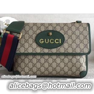 Luxury Gucci Web GG Supreme Messenger Bag 495654 Green 2018